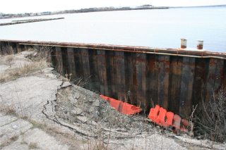 Sink hole at Naval Station Newport, in Rhode Island