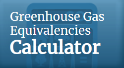 Screenshot of calculator for GHG Equivalency Calculator