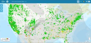 map of air sensor data