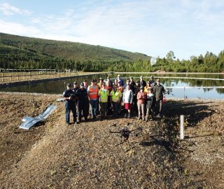 Stakeholders and Researchers at the test site outside of Fairbanks, Alaska.