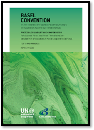 Cover photo of the Basel Convention 2022 report published by the UN