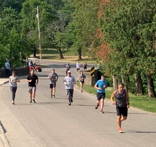 Runners at HomeTown Walk and 5K Run