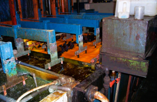 Photo of a chromium finishing process