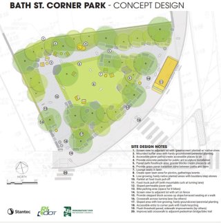 Bath St. Corner Park conceptual design. Photo credit: WRWC