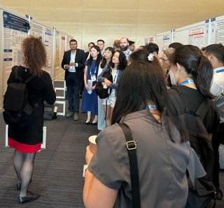 Nicolle presenting her poster at the 2023 International Society for Environmental Epidemiology meeting in Taiwan.