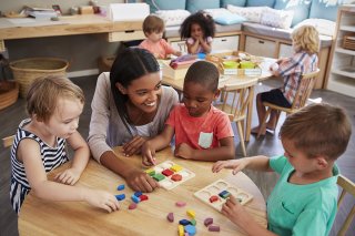 Children and Teacher