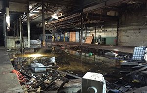 Inside of abandoned site prior to cleanup (photo credit: City of Worcester)