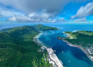 Aerial photograph of American Samoa Islands
