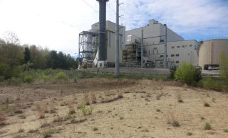 An large industrial waste processing plant. 