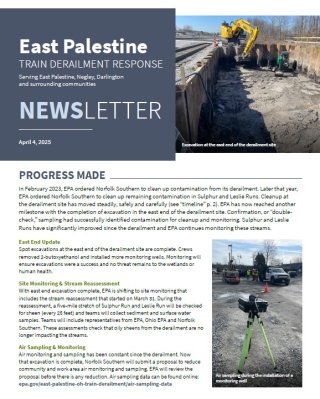 screenshot of front of newsletter 04-04-2025