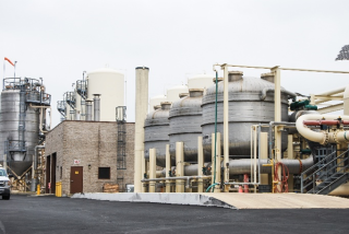 A photo of a water treatment plant.