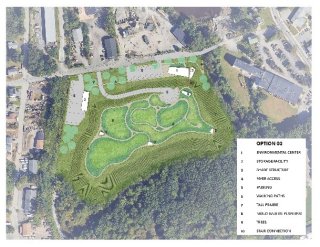 An aerial map showing an example of a support project.