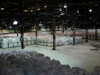 Waste material staged at the U.S. Technology site in Berger, Missouri.