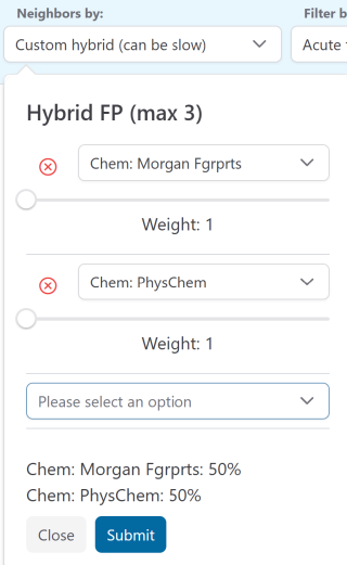Physchem and morgan fingerprints