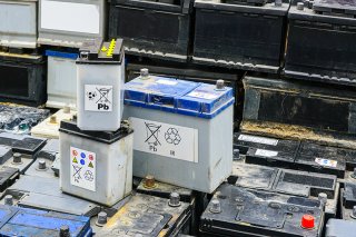 several lead acid batteries