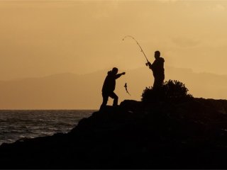 Recreational fishing in the San Francisco Bay. (Photo/Shira Bezalel)