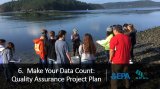 A group of students listen to instructions for data collection