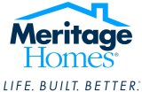 2022 Meritage Homes Logo with Blue Box