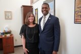 Administrator Regan with the EPA recipient of a 2022 SAMMIE