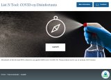 List N Tool: COVID-19 Disinfectants 