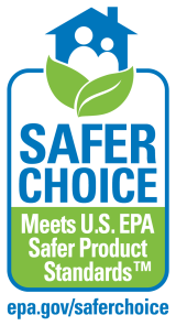 Safer Choice label in blue and green; Meet U.S. EPA Safer Product Standards; epa.gov/saferchoice