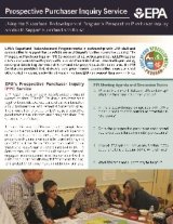 The front page of the Prospective Purchaser Inquiry (PPI) Service fact sheet.